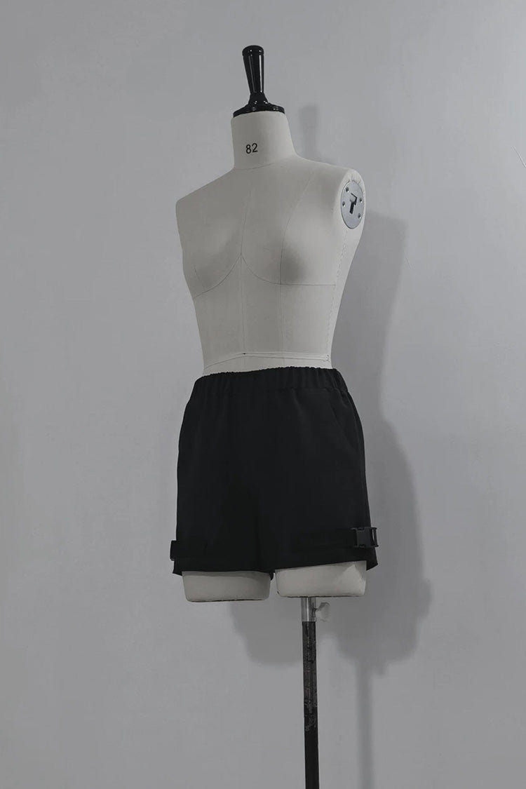 Black [Nameless Blade] Stand Collar Long Sleeves Gothic Prince Ouji Lolita Skirt Set - Shorts-Leggings(Only) - 18