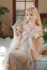Pink [Bathing in the Light] Short Sleeves Ruffle Embroidery Lace Sweet Elegant Lolita Dress - Product - 10