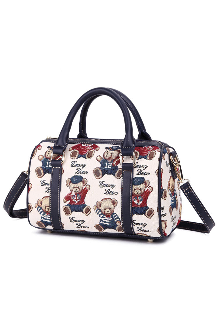 Bear Print Casual Sweet Lolita Shoulder Bag 5 Colors - Blue - 5