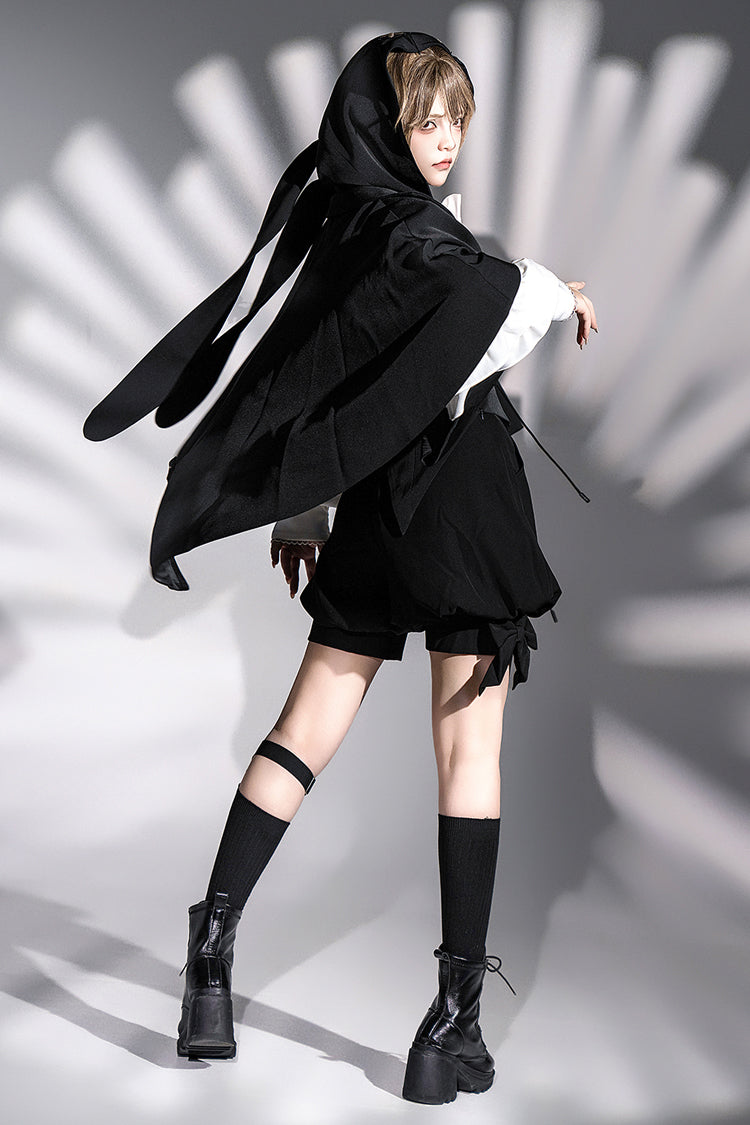 Black [Rabbit Feather Phantom] Gothic Prince Handsome Ouji Lolita Vest - Product - 2