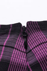 Plaid Print Stitching Mesh Women's Steampunk Skirt 2 Colors - Product - 7