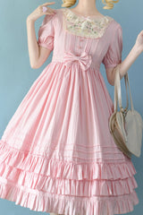 Girly Nelly Embroidery Multi-Layer Ruffle Sweet Lolita Dress 4 Colors - Product - 6