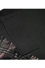 Pink/Black Cotton Splicing Mesh Sweet Plaid Personalized Pocket Decoration Waist Punk Women's Short Skirt - Product - 8