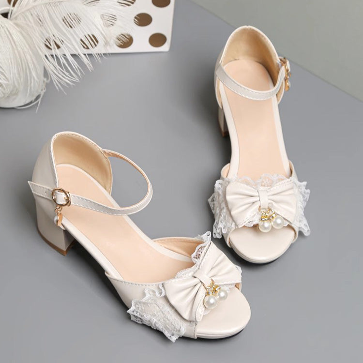 Leyana Bowknot Sweet Elegant Lolita Sandals 4 Colors - Product - 8
