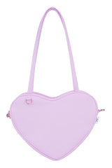 Solid Color Sweet Love Heart Lolita Shoulder Bag 6 Colors - Purple - 3