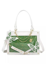 Maze Butterfly Gothic Lolita Shoulder Itabag 14 Colors - White/Green - 13