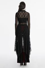 Black V Collar Long Sleeves Lace Sheer Women's Gothic Cardigan Coat - Product - 3