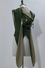 Green [Rabbit Feather] Sweet Prince Handsome Ouji Lolita Vest - Product - 2