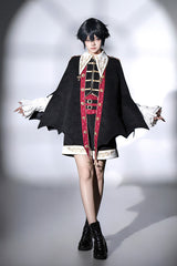 Black [Vampire Noble Court] Long Sleeves Embroidery Gothic Prince Handsome Ouji Lolita Set - Product - 6
