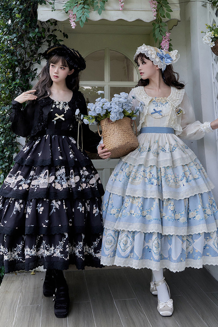 Letters and Poetry Multi-Layered Pastoral Style Print Embroidery Sweet Princess (Set) detail view 4
