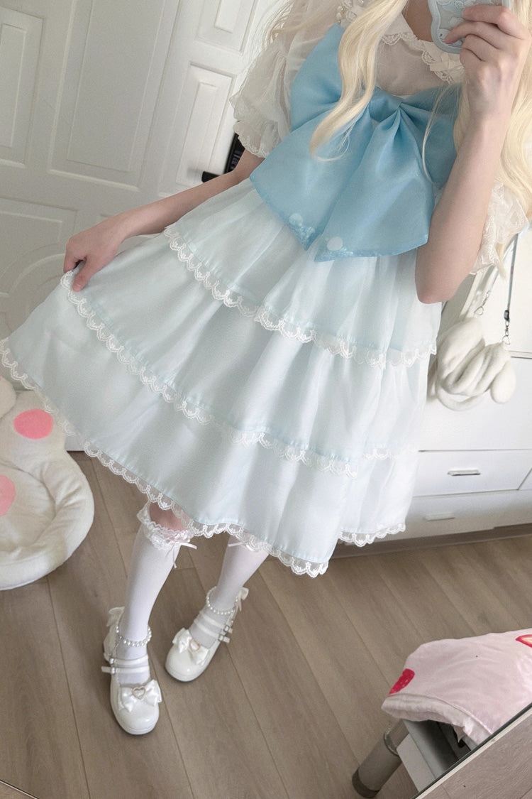 Seaside Pearls High Waisted Multi-layer Bowknot Sweet (Dress Only) detail view 4