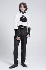 Black Embroidered Lace-Up Men's Gothic Accessory  Bat Embroidered Girdle - Product - 6