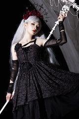 Dry Rose Fabric Irregular Hem Sweet Lolita JSK Dress - Product - 6