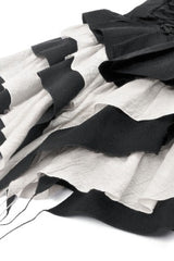 Black/White Sleeveless Multi-Layered Ruffled Bowknot Women's Gothic Slip Dress - Product - 17