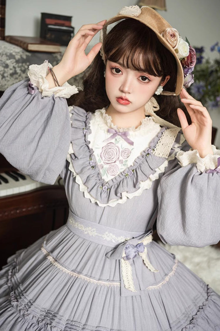 Thorn Rose Long Sleeves Ruffle Bowknot Sweet Princess (Dress Only) detail view 12