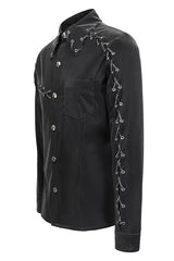 Black Rock Drawstring Mens Punk Blouse - Product - 7
