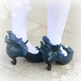 Bowknot Strappy Ruffle PU Sweet Lolita Shoes 5 Colors - Product - 16
