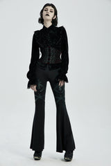 Red Jacquard Lace-Up Slim Women's Corset - Product - 6