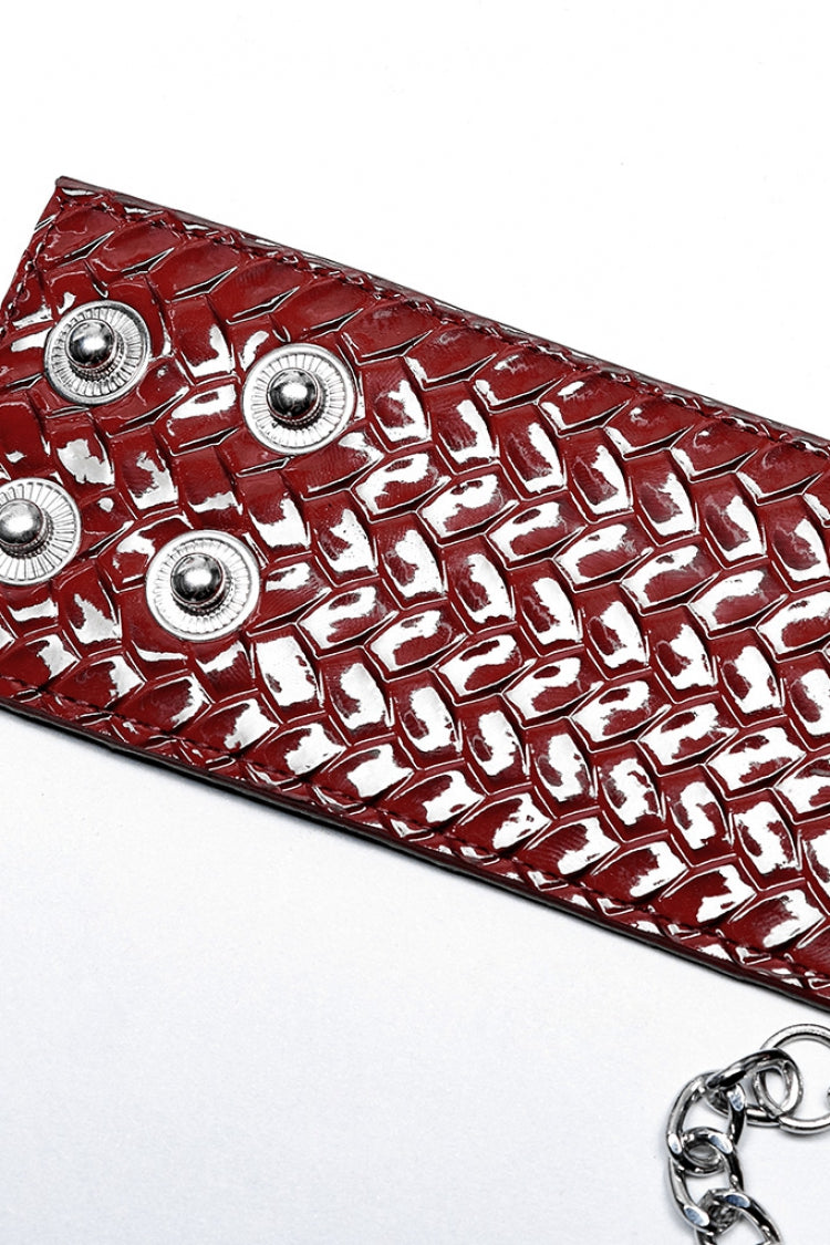 Snakeskin Faux Leather Metal Rivets Women's Steampunk Choker 2 Colors - Product - 17