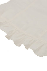 White V Collar Ruffled Long Trumpet Sleeves Women's Steampunk Blouse - Product - 17