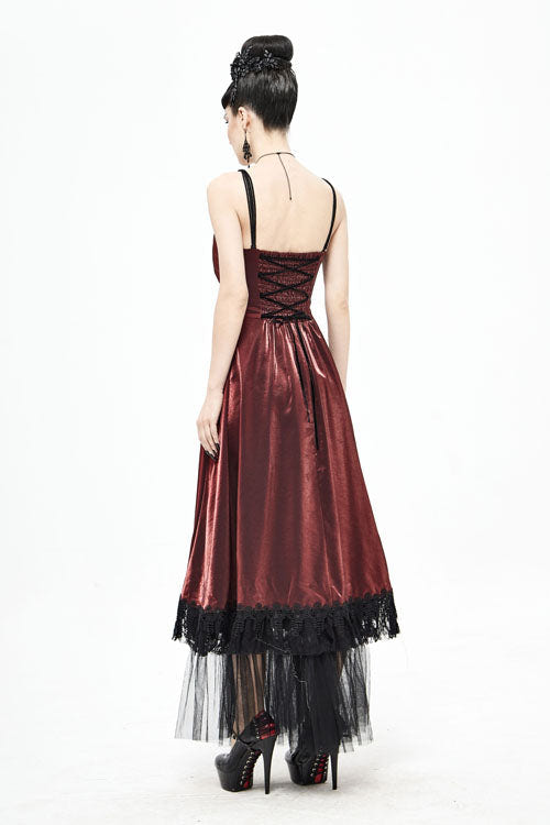 Red Gothic Tube Top Layered Womens Dress - Product - 4