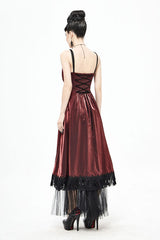 Red Gothic Tube Top Layered Womens Dress - Product - 4