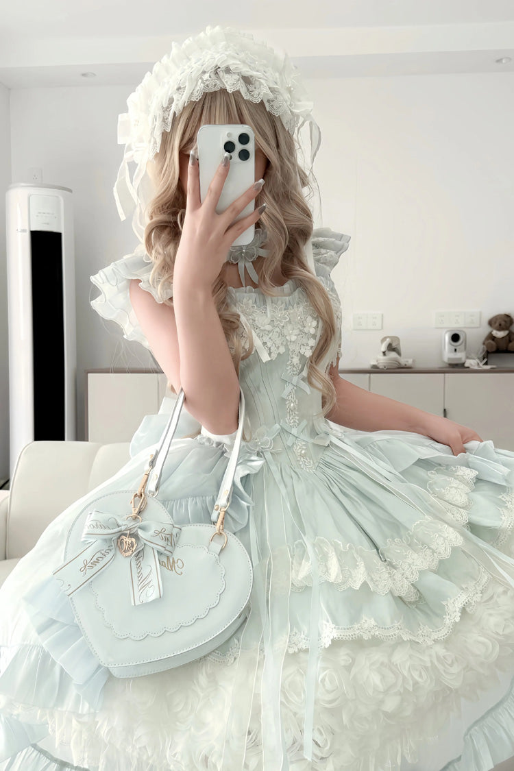 Heart-shaped Bow Elegant Sweet Lolita Crossbody Bag 4 Colors - Product - 8