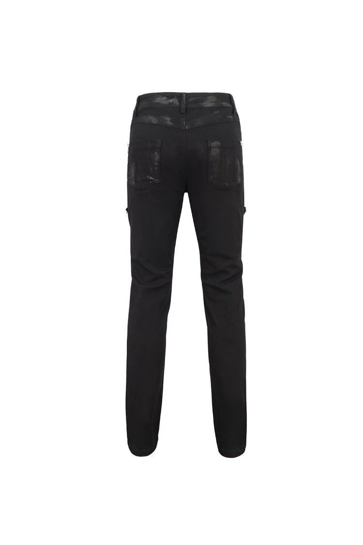 Black Personalities Strappy Distressed Men's Punk Pants - Product - 9