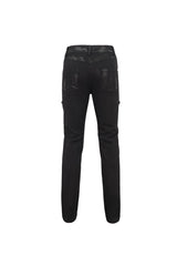 Black Personalities Strappy Distressed Men's Punk Pants - Product - 9