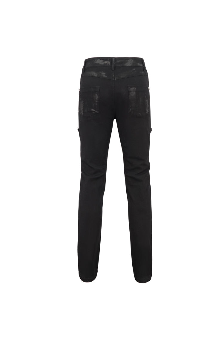 Black Personalities Strappy Distressed Men's Punk Pants - Product - 9
