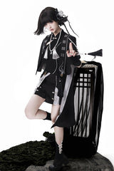 Black [The Strange End of the Immortal Sect] Sleeveless Chinese Style Ouji Lolita Set - Product - 2