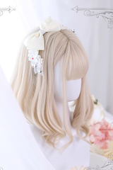 Yellow Short Hair Slightly Curly Sweet Lolita Wigs - Product - 4