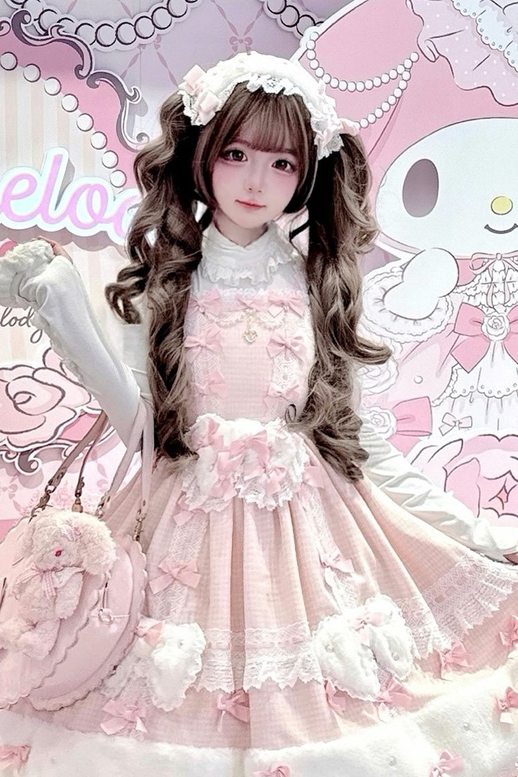 Ash Brown Sweet Lolita Roman Curls with Twin Pigtails Wig Set - Product - 4