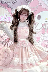 Ash Brown Sweet Lolita Roman Curls with Twin Pigtails Wig Set - Product - 4