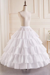 White Multi-Layered Hanayome Fishbone Sweet Lolita Long Petticoat - Product - 11