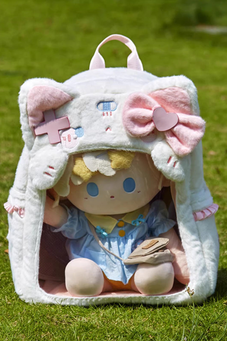 Cat Ears Bow Plush Sweet Lolita Itabag 5 Colors - Pink - 1