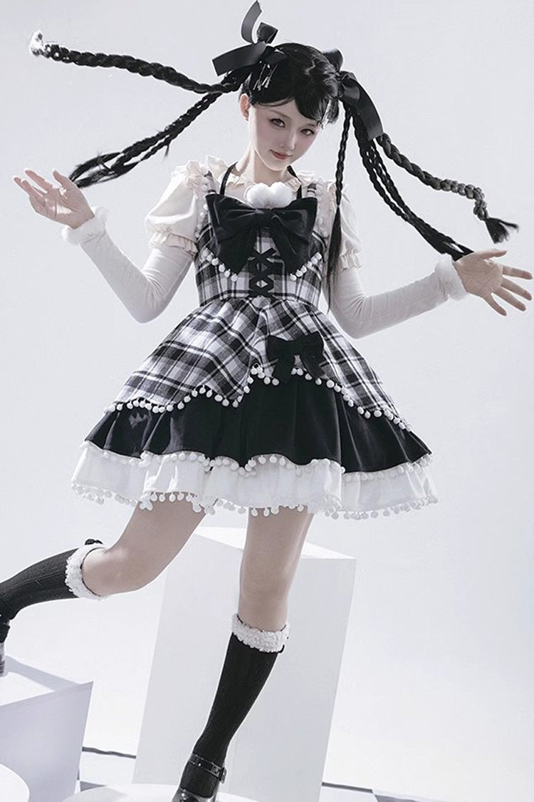 Confession Function Multi-layer Ruffle Bowknot Color Matching Autumn Winter Sweet Lolita Jsk Dress - Product - 19