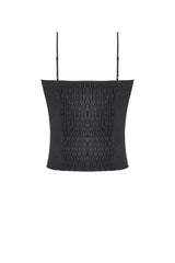 Black Strap Off Shoulder Asymmetric Side Lace-Up Eyelet Women's Punk Plaid Cross Bustier - Product - 15