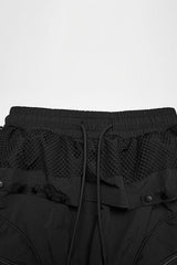 Pleated Women's Punk Ruffled Hem Big Pockets Cargo  Pants cool - Product - 7