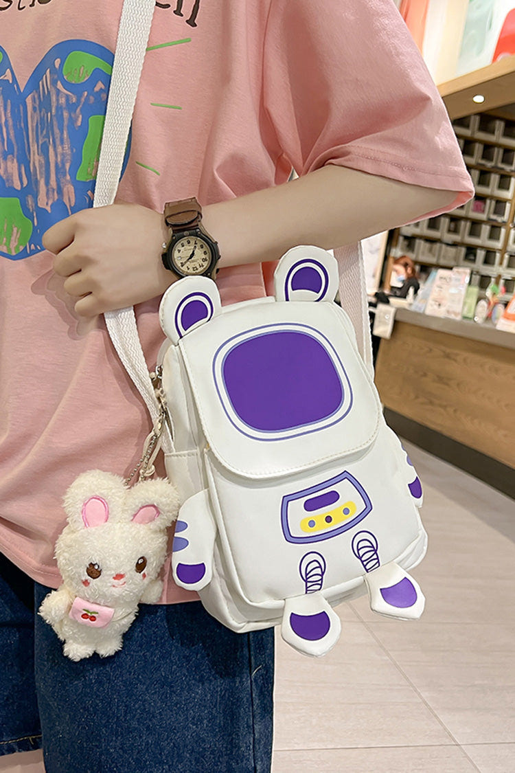 Cute Animal Ears Astronaut Sweet Lolita Messenger Bag 3 Colors - Purple - 4