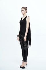 Black Two Wearing Bat Wings Spider Web Shawl Punk Sexy Womens Dress - Product - 4