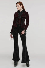Women's Large Lapel Collar Long Sleeves Slim Tuxedo Gothic Coat 2 Colors - Product - 13
