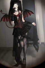 Black Sexy Hot Girl Triple-Layered Ruffle Gothic Lolita Skirt - Product - 10