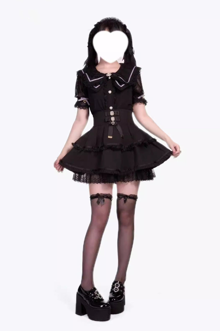 [Fruit Candy] Ruffle Bowknot Lace Sweet Jirai Kei Japanese Skirt 5 Colors - Product - 7