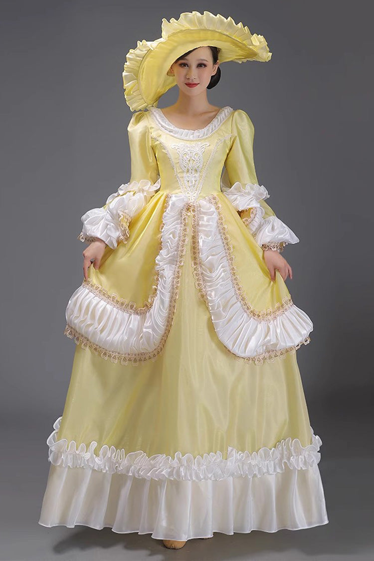 European Style Long Sleeves Multi-layer Ruffle Classic Elegant Princess Victorian Dress 3 Colors - Product - 11