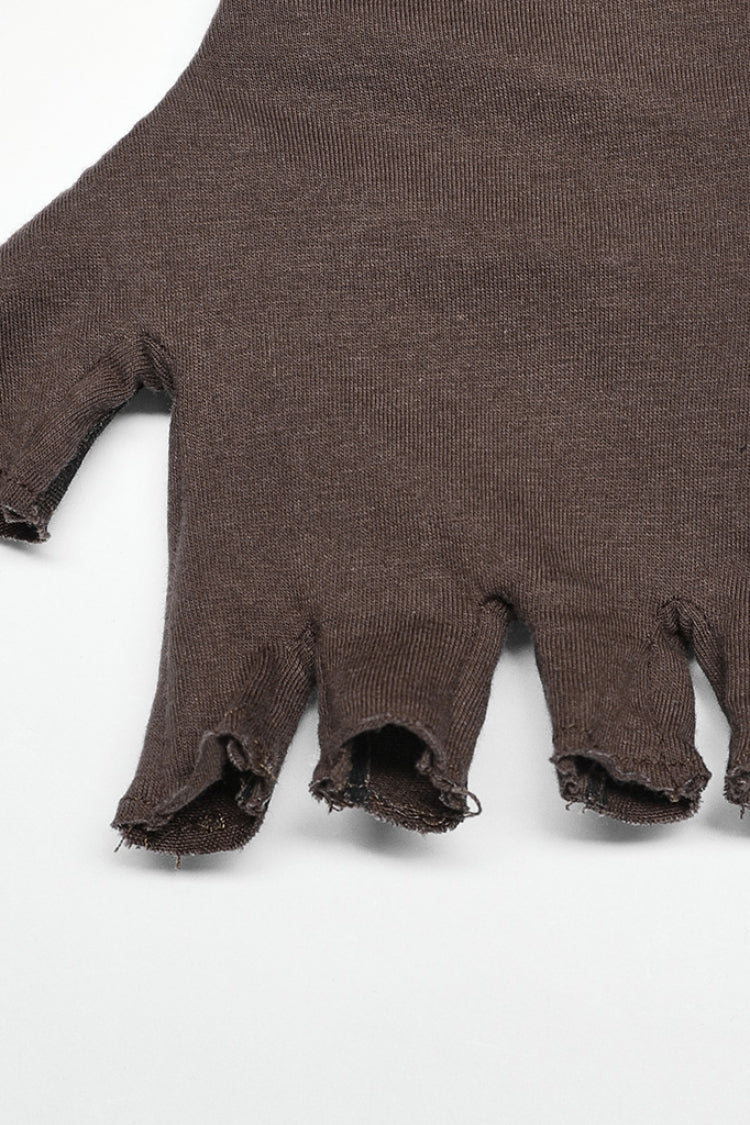 Rivets Print Lace-Up Men's Steampunk Gloves 2 Colors - Product - 16