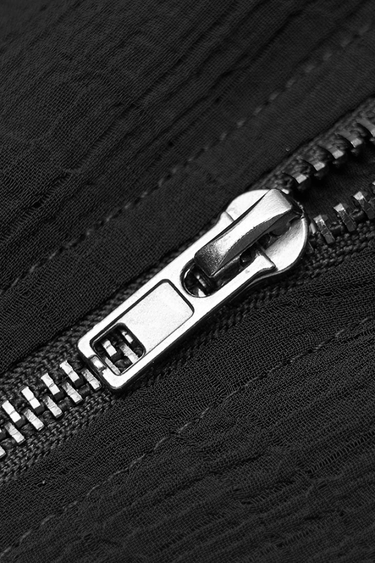Black Square Collar Belt Rectangle Buckle Women's Punk Vest - Product - 6