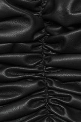 Black Square Collar Faux Leather Women's Punk Vest - Product - 5
