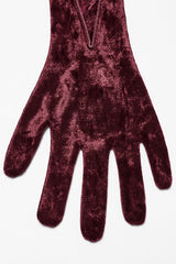 Red Floral Embroidery Lace-Up Women's Gothic Gloves - Product - 7