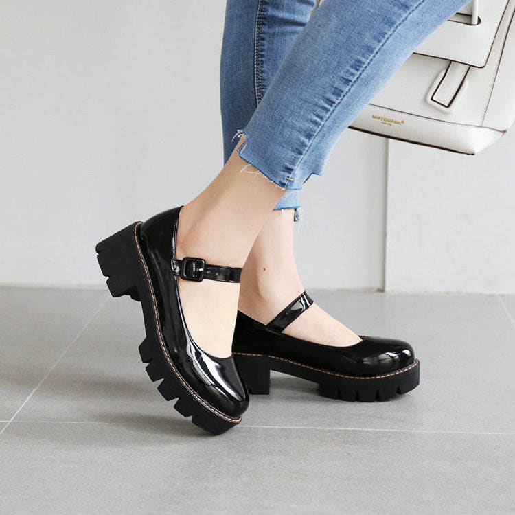 PU Leather Puppy Heel Classic Lolita Shoes 4 Colors - Black - 1